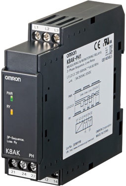 Omron K8AK-PH 3-Phase Sequence, Phase-Loss Relay