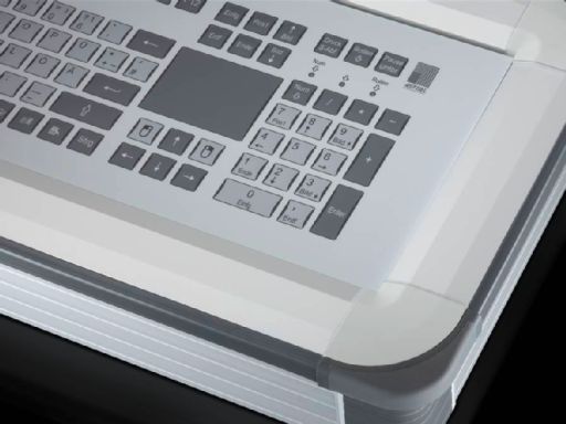 Built-in keyboard 19"/4 U with integral touchpad