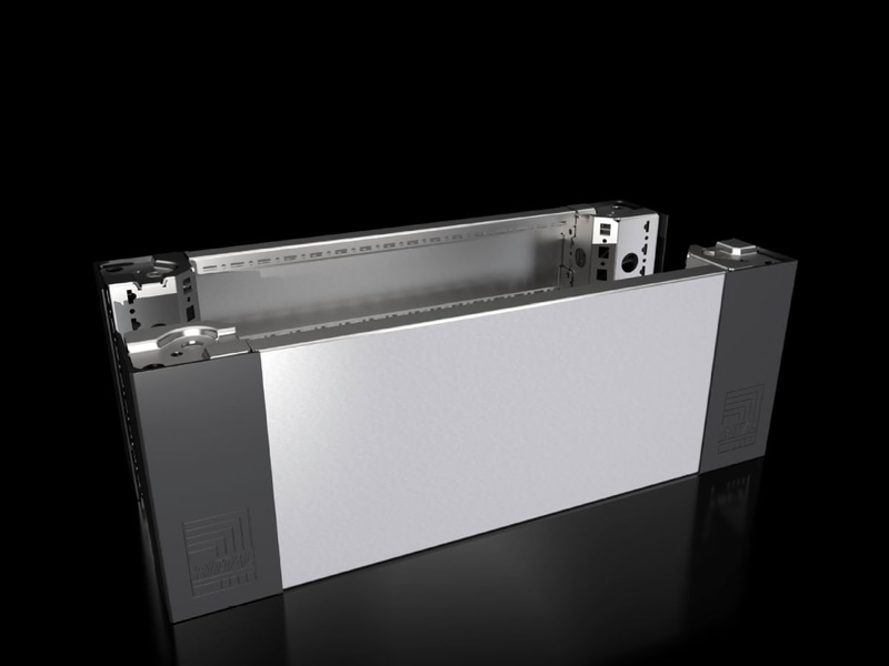 Base/plinth corner pieces with base/plinth trim panels, front and rear, 200 mm stainless steel