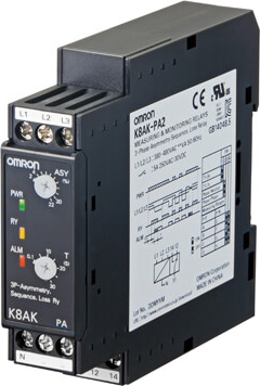 K8AK-PA 3-Phase Asymmetry, Phase Sequence, Phase Loss Relay