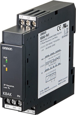 Omron K8AK-PH Séquence triphasée, relais de perte de phase