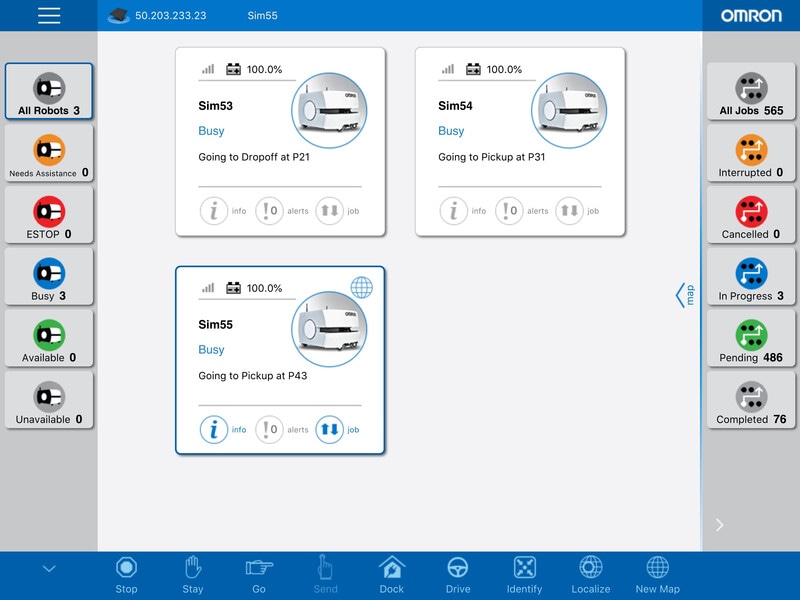 MobilePlanner Tablet Mobile Robot Management Software