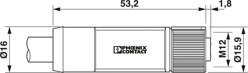 Phoenix Contact SAC-4P- 1,5-PUR/M12FSS PE