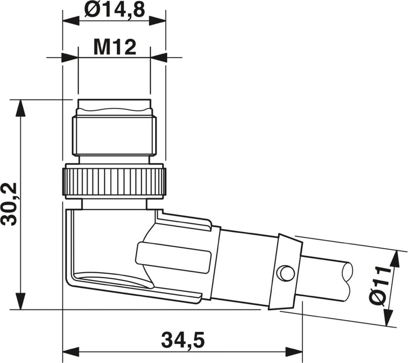 Phoenix Contact SAC-4P-M12MR/1,0-PUR/M12FS-3L