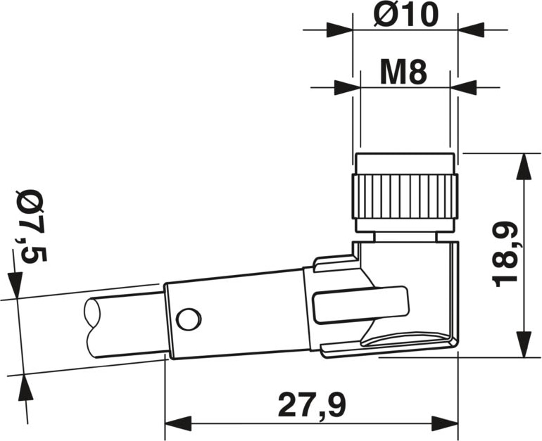 Phoenix Contact SAC-4P- 5,0-PUR/M 8FR BK